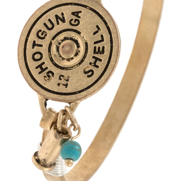 🟠3/$25 Shotgun Shell etched bangle bracelet - Picture 2 of 5